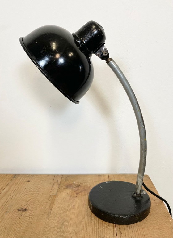 Image 1 of Vintage zwarte werkplaats tafellamp, jaren 50