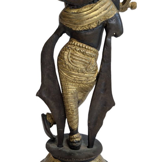Antique bronze Krishna statue with flute, India, 19th century – Sculpture (photo 2 of 11)