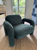 Poltrona verde realizzata