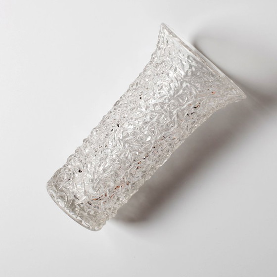 Image 1 of Mid-Century Pressed Glass Vase by Václav Hanuš / Libochovice / Czech Republic / 1970