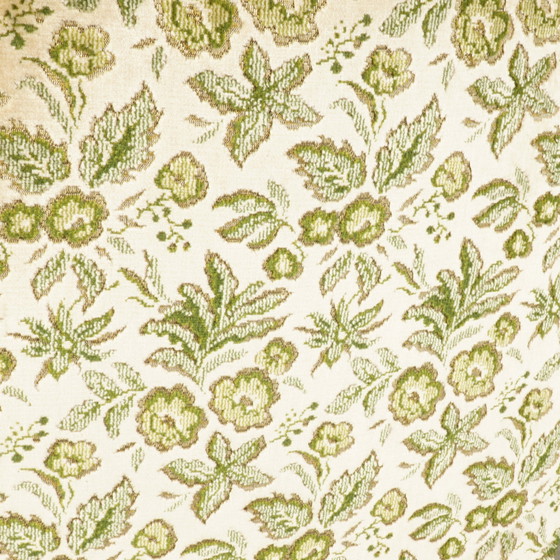 Image 1 of Vintage Club Armchairs - Velvet Leaf Motif - 1960s