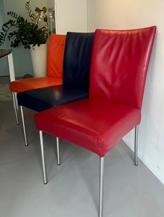 Image 1 of 6x Plantagie Leather Dining Chairs