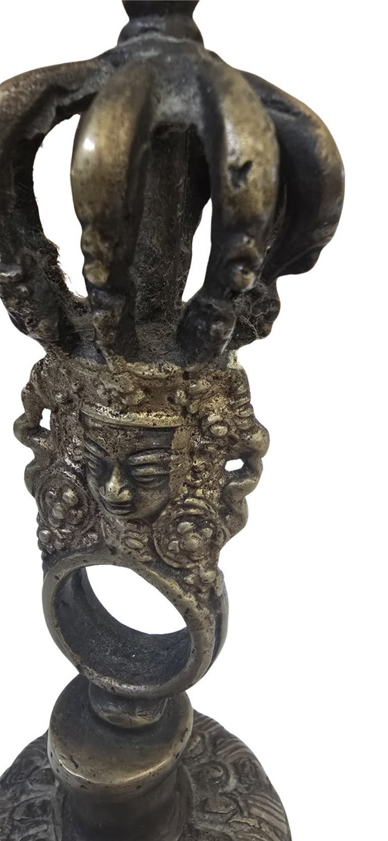Image 1 of Rare Tibetan Ritual Bell (Ghanta/Drilbu) Large Size