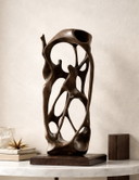 Solid Wood Organic Sculpture – Henry Moore Style – Mid-Century Modernist Art
