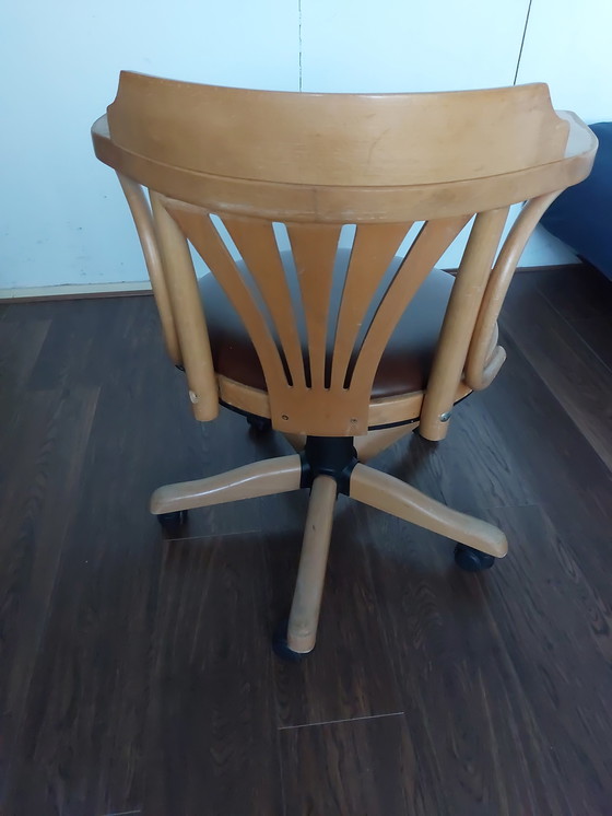 Image 1 of Sedia da scrivania del capitano in legno grezzo