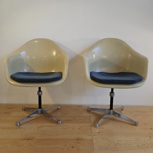 Vintage-Bürostühle aus Fiberglas von Herman Miller Eames