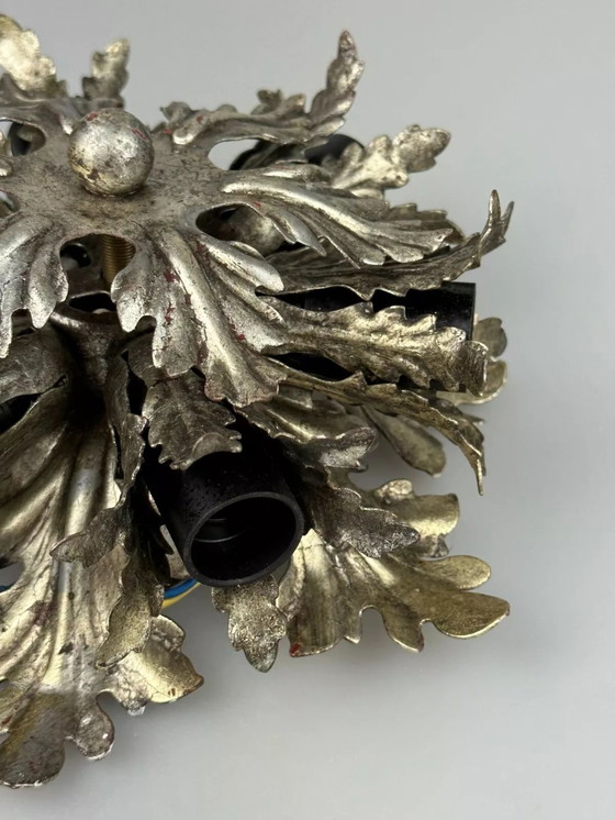 Image 1 of 60s 70s wandlamp plafondlamp Florentijns metaal Banci Firenze Design