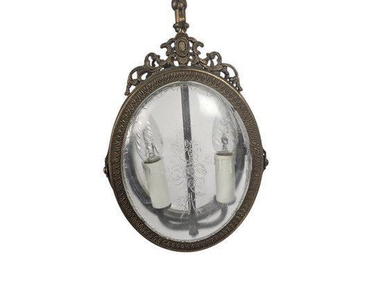 Image 1 of Suspension - Style Hollywood Regency - « Croix » - couleur or - dorée - années 60