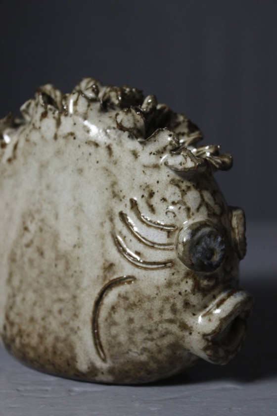 Alexis Kostanda in Vallauris - Zoomorphic Ceramic Flower Vase, 1980s (photo 5 of 7)