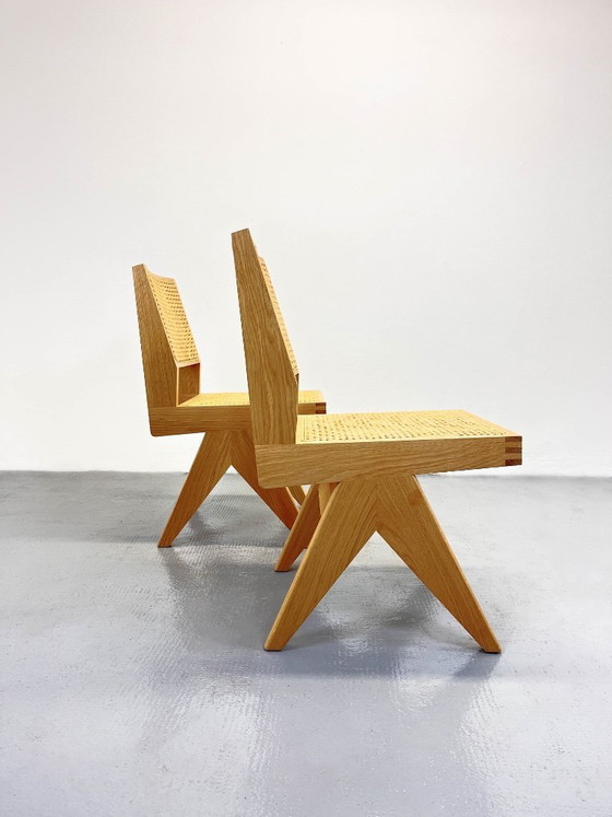 Image 1 of Capitol Complex Track, Cassina, Pierre Jeanneret fauteuil, hout, rotan