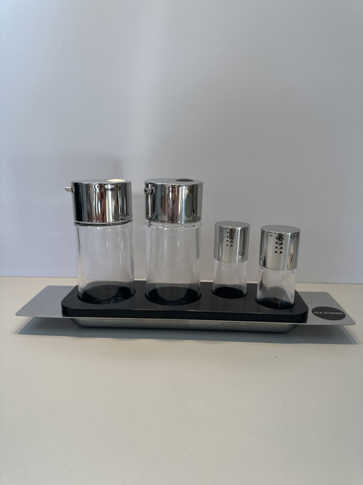  Set Condimento Alessi Programma 8 – Franco Sargiani & Eija Helander 1975 Vintage
