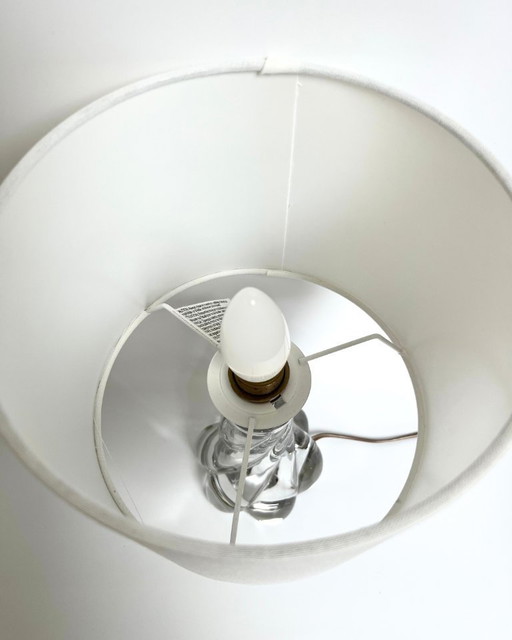 Vintage twisted glass table lamp – France, 1970s