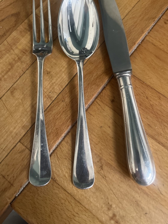 Complete silver cutlery set 835 for 12 persons in cabinet, Table accessories, Wood (photo 3 of 5)