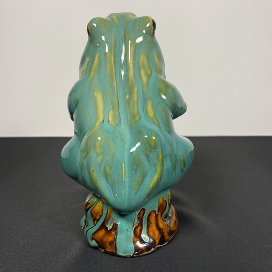 Image 1 of 20e Eeuw Europees Majolica Geglazuurd Keramisch Kikkerbeeldje