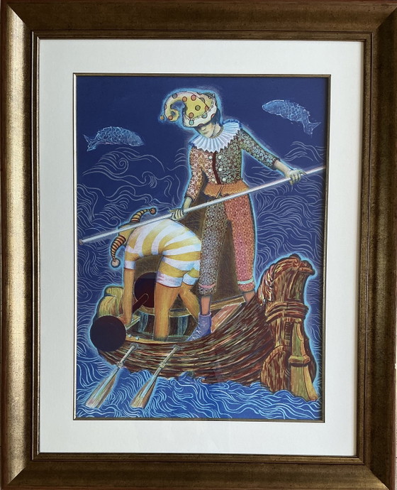 Wim Jonkman - Acte de Balance, lithographie – Objets d'art, Glass, Paper (photo 3 of 15)