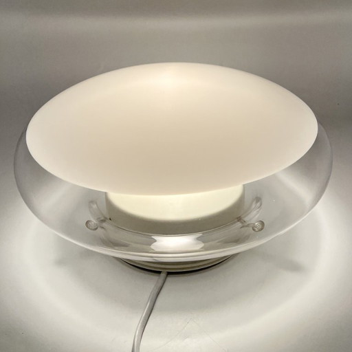 Leucos Gill 28 – Roberto Pamio – Vintage Space Age Wall/Ceiling Light – plafondlampen, Plastic, Glass (photo 2 of 17)