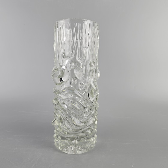 Image 1 of Magnifique vase vintage en verre Hermanova par Sklo Union. Design par František Pečený. 1960s/70s. République Tchèque.