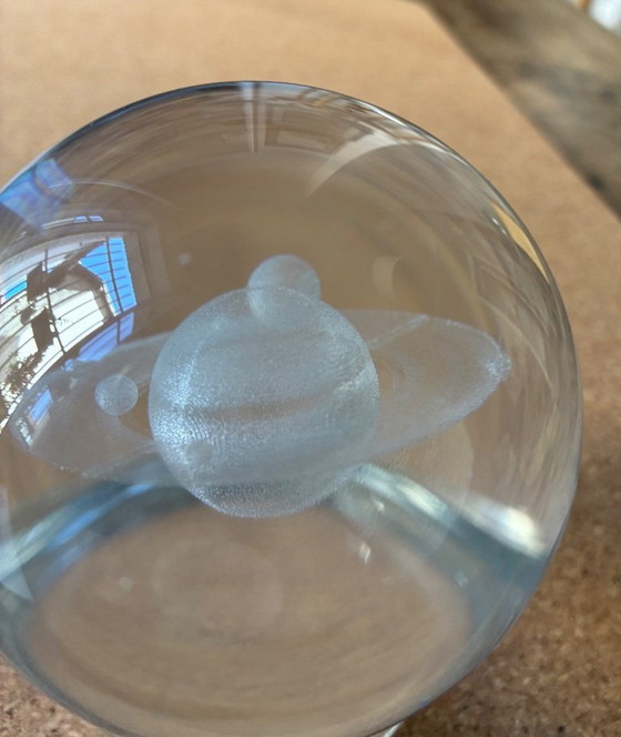 Image 1 of Bola de sulfuro, vidrio transparente, sistema solar