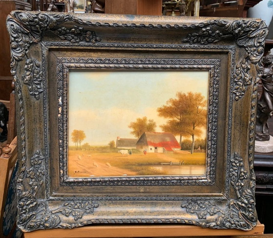 Landscape. – Paintings & Drawings, Wood (photo 6 of 6)