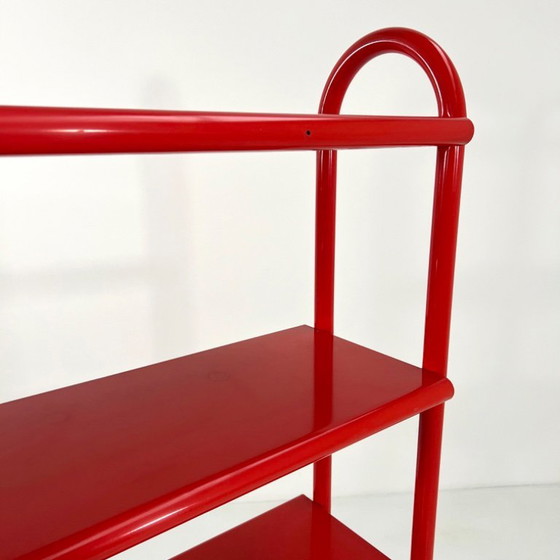 Image 1 of Mensola tubolare rossa, anni '80