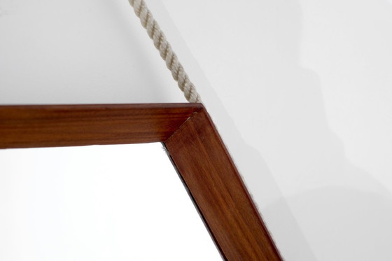 Image 1 of Vintage houten spiegel, Italië, jaren 60.