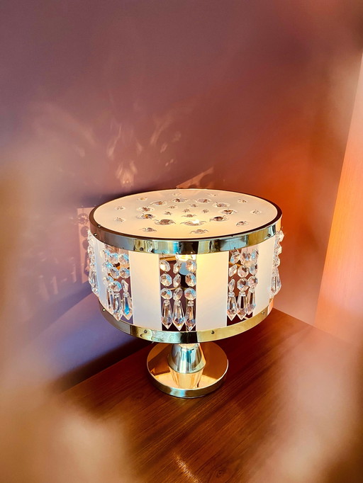 Lampada da tavolo di metà secolo di Jablonecke Sklarny