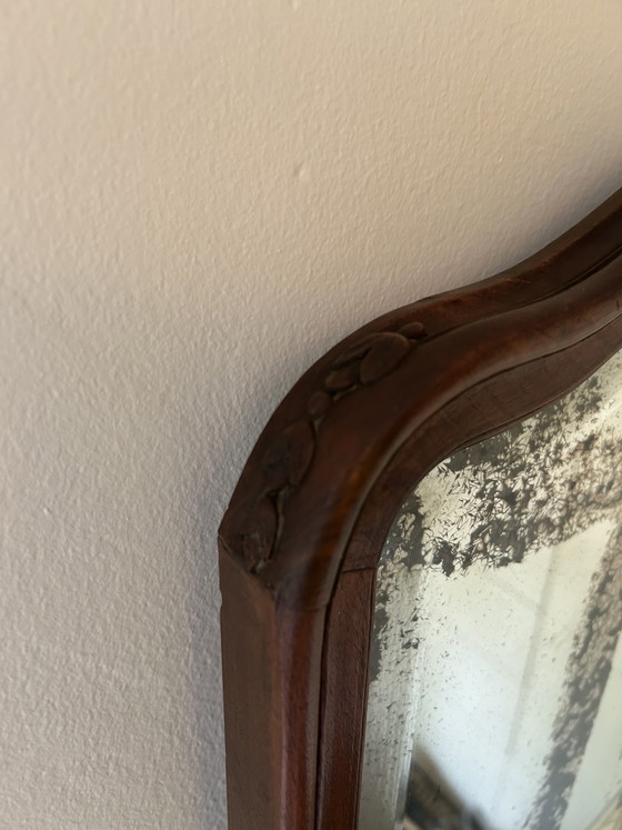 Specchio antico bisellato e invecchiato con cornice in rovere – Wood, Glass (photo 4 of 7)