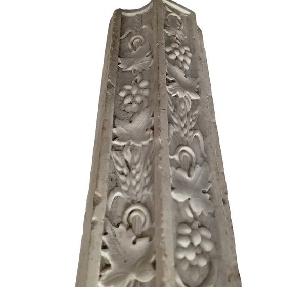 Image 1 of Antiek marmeren ornament met snijwerk, 19e eeuw