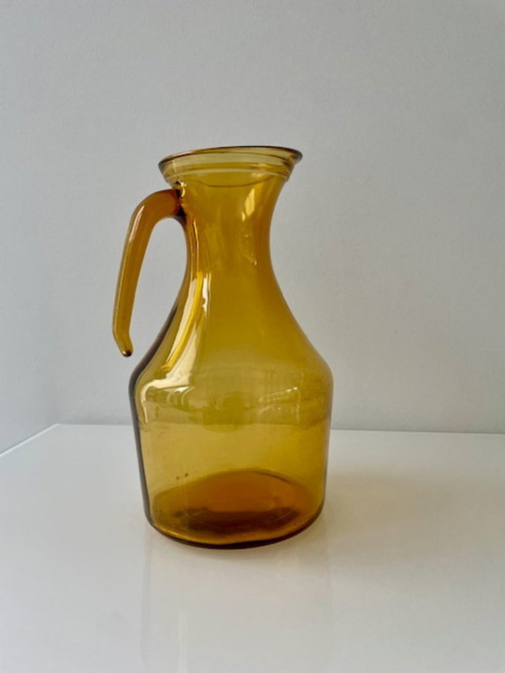 Image 1 of Carafe vintage en verre ambré de Bormioli Rocco – Italie
