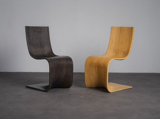 Pair of Contour Chairs by Alejandro Estrada for Piegatto, Guatemala, 2006 – eetkamerstoelen, Bamboo