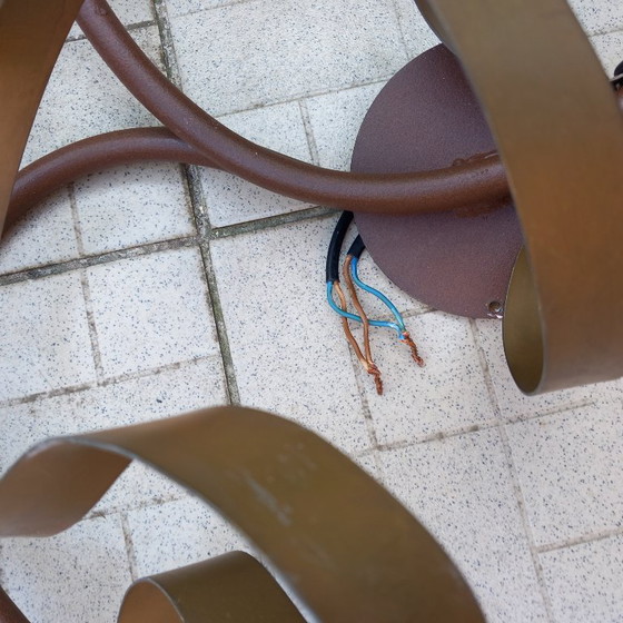 Image 1 of Lámpara de techo grande y 2 apliques de pared 'Folded Ribbon' de Jacco Maris.