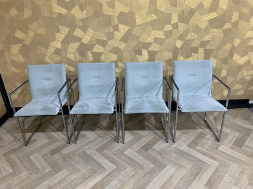 4x Arco frame chairs