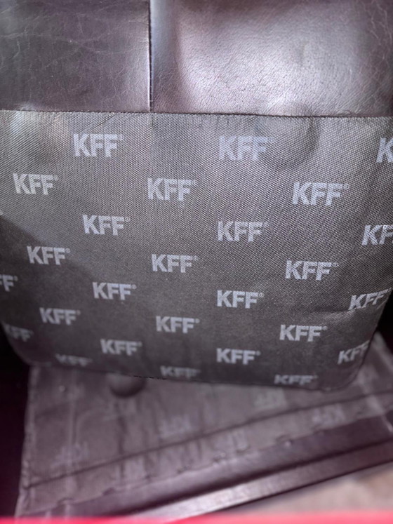 Image 1 of Set of 4 Beautiful KFF Texas Design Chairs in Brown Leather.