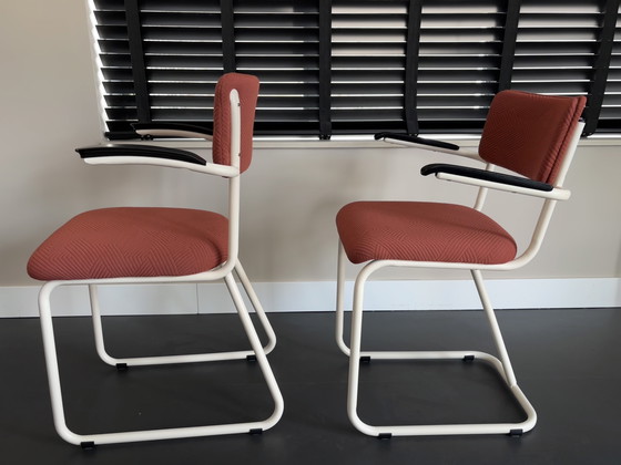 Image 1 of 2x Stühle mit Rohrrahmen neu bezogen