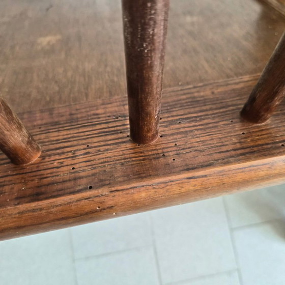 Image 1 of PAAR VINTAGE BRUTALISTISCHE EIKEN FAUTEUILS UIT DE JAREN 70 MET SPOELEN UIT DE JAREN 70