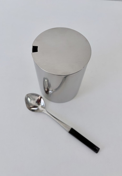 Vasetto per Marmellata Stelton di Arne Jacobsen. – tafelwaar, Plastic, rvs