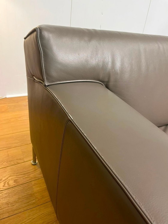 Image 1 of Design on Stock Bloq Hoekbank Leer Taupe Goede Staat