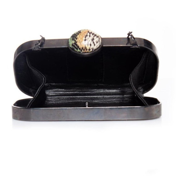 Image 1 of Maison Du Posh, mehrfarbige Python-Clutch
