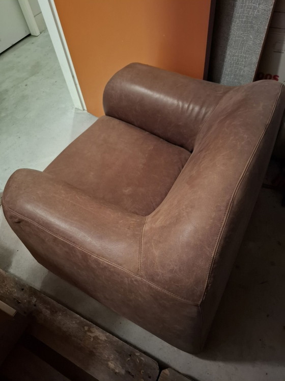 Comfortable armchair. (club) – Gelderland, Leather, Wood (photo 3 of 5)