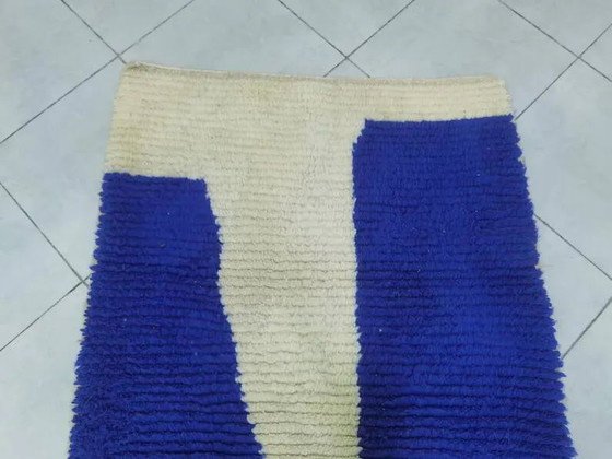 Alfombra marroquí artesanal decorada 250cm x 100cm – Wool, Modern (photo 3 of 10)