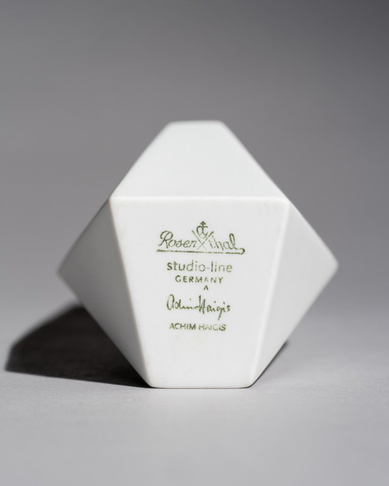 Image 1 of Vaso in porcellana bisquit Rosenthal TRIO di Achim Haigis Scultoreo e Geometrico