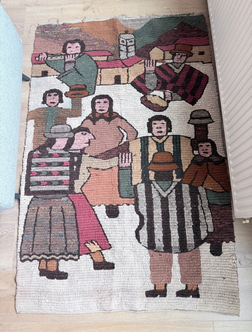 Handwoven South American tapestry