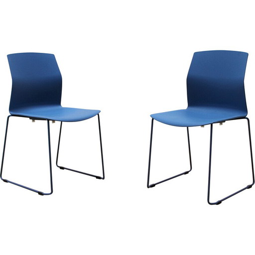 Vintage metalen en plastic stoelen van Jorge Pensi voor Akaba