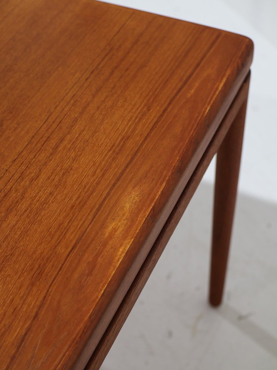 Mesa de comedor rectangular extensible de Johannes Andersen, teca danesa, década de 1960. – Mesas de comedor (photo 10 of 17)