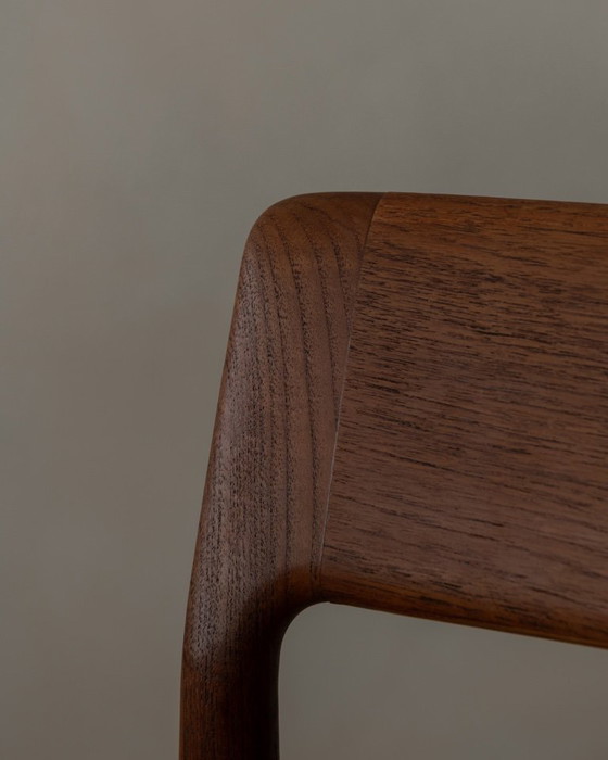 Image 1 of Vintage eetkamerstoelen van Johannes Nørgaard voor Nørgaard Møbelfabrik (set van 6) | Originele wollen bekleding | Jaren 60