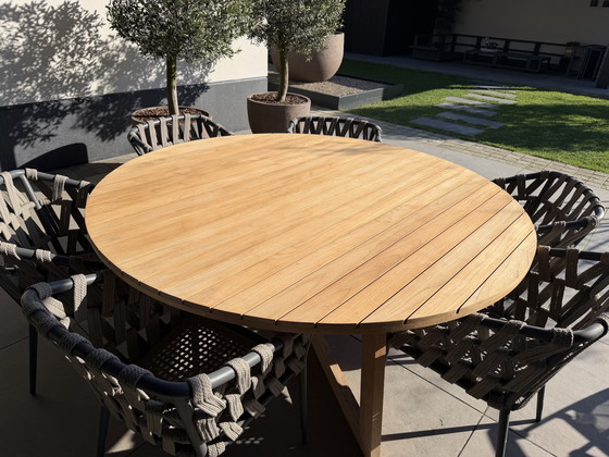 Image 1 of Tuintafel teak hout van BOREK rond 1.85 cm 