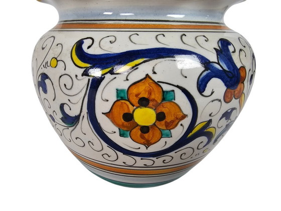 Image 1 of Grazia Deruta - Rico - Majolica - flowerpot - Italy - 3rd quarter of the 20th century