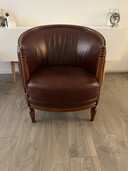 Fauteuil Tonneau d'Époque design Art Deco