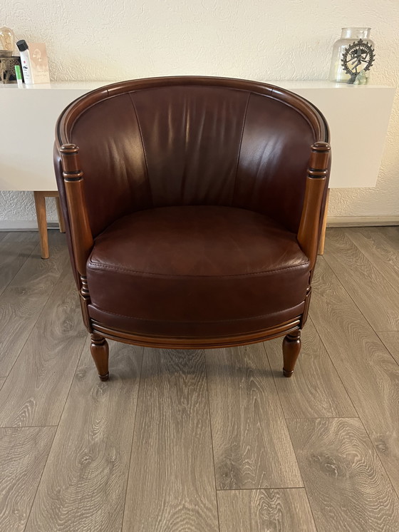 Image 1 of Fauteuil Tonneau d'Époque design Art Déco