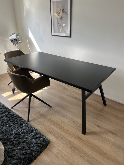 Table de salle à manger Zuiver Seth (chêne noir) 180x90x75 cm